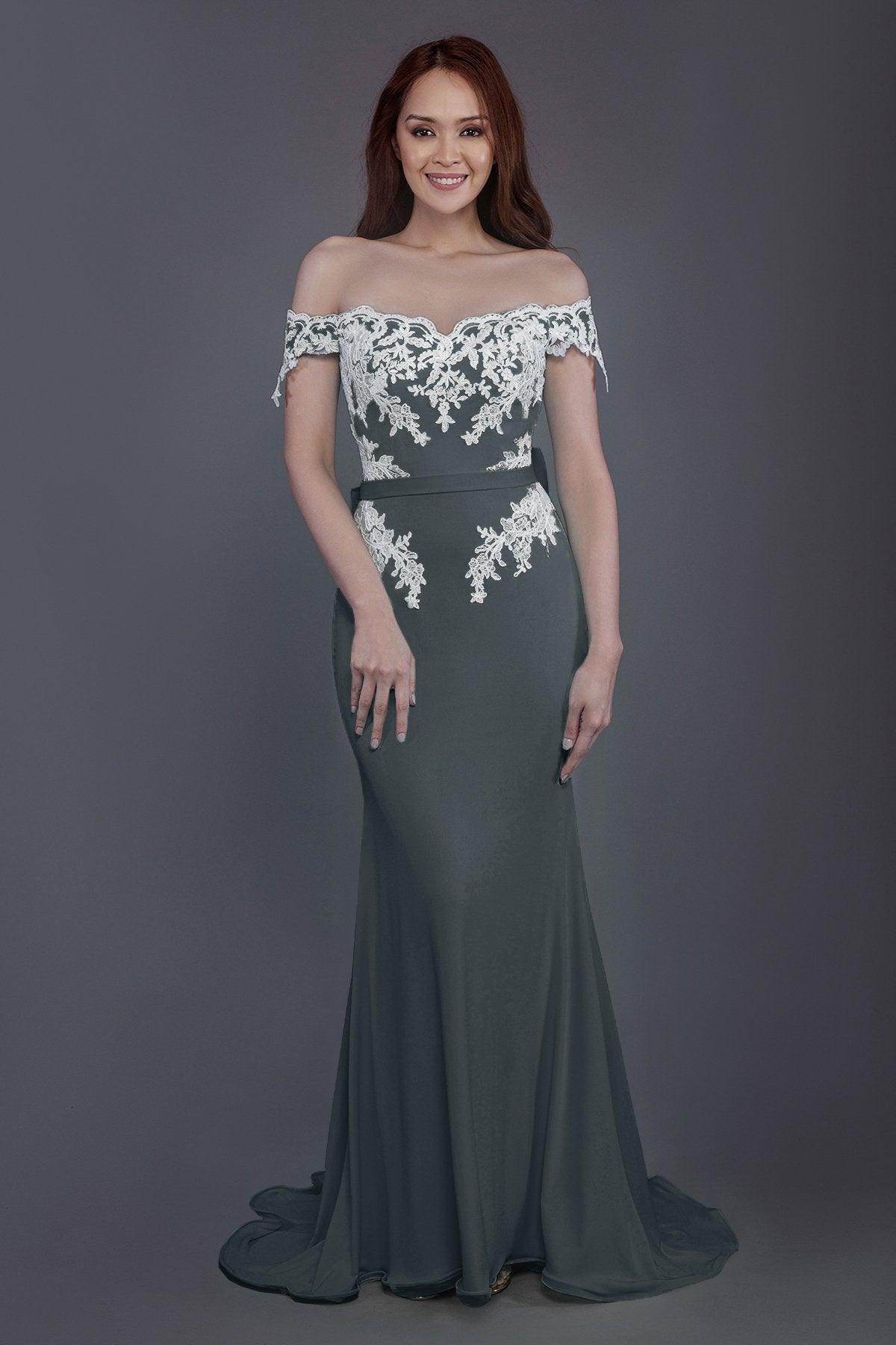 Mermaid Sweep Train Knitted Fabric Bridesmaid Dress PR3497 - COCOMELODY